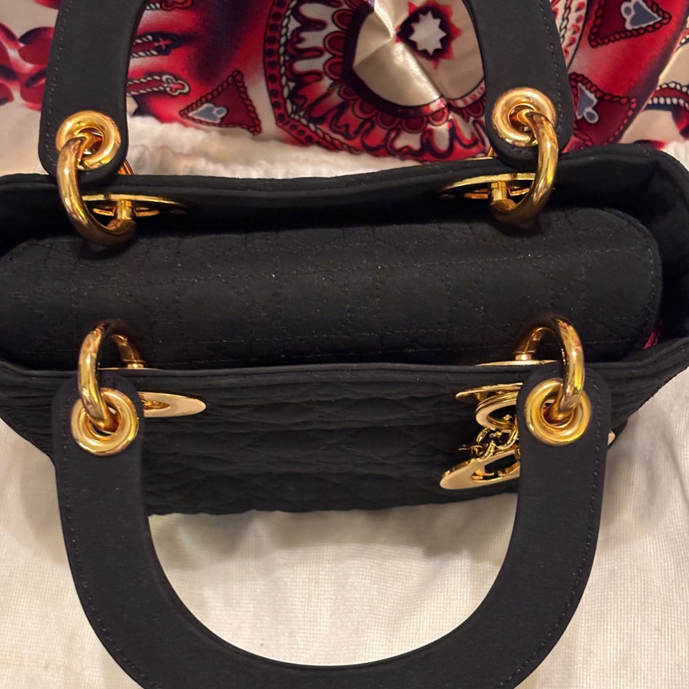 Beautiful vintage mini Lady Dior Cannage nylon two way bag with COA. - Picture 8 of 16